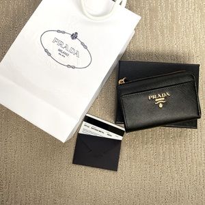 *SOLD* Prada Saffiano Leather Keychain Wallet
